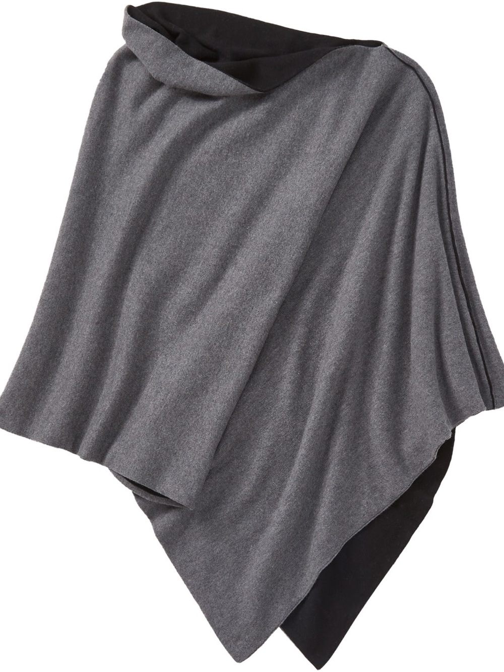 Duluth trading reversible cotton wool cashmere blend poncho nursing cover NWT